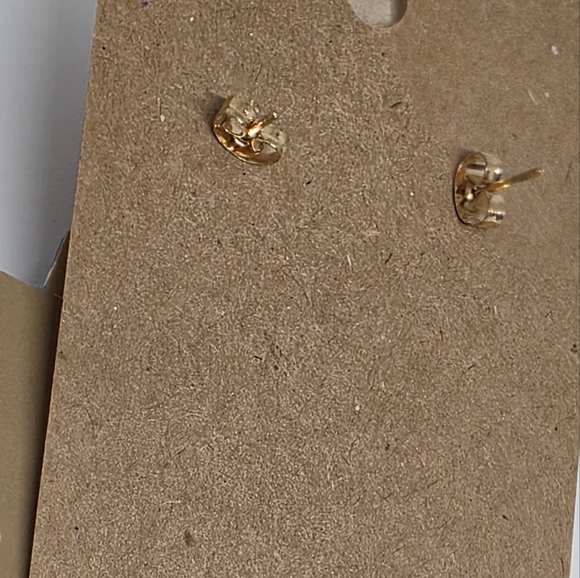 Handmade Clay Striped Geometric Earrings - Picture 3 of 3